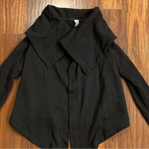 Z by Zella sweatshirt Cardigan with thumb holes, pockets sz Xs black